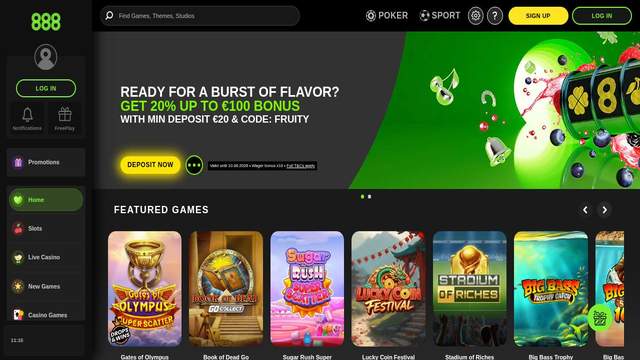 888Casino casino screenshot